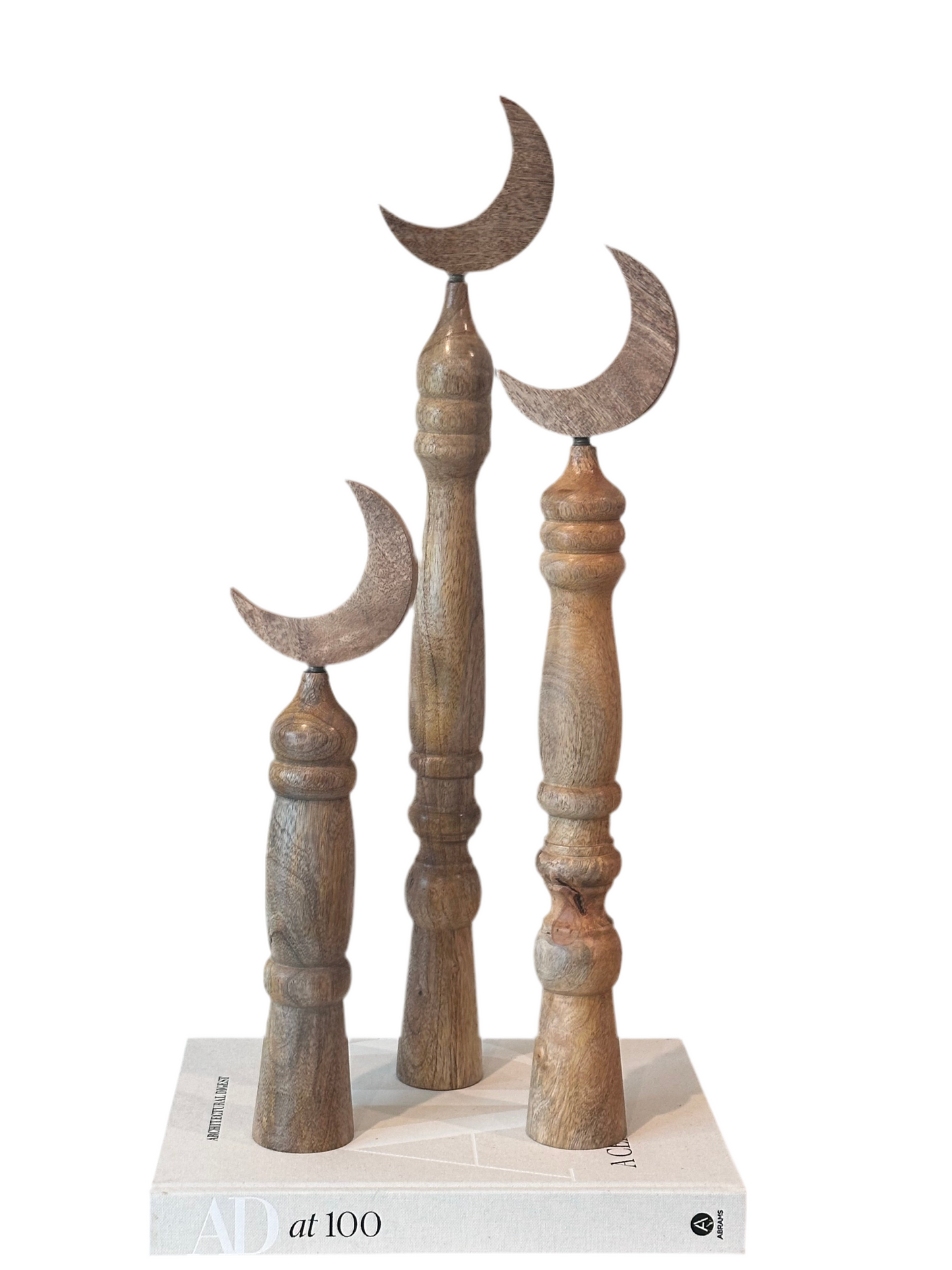 Ramadan Crescent Wooden Stand _ Set of 3