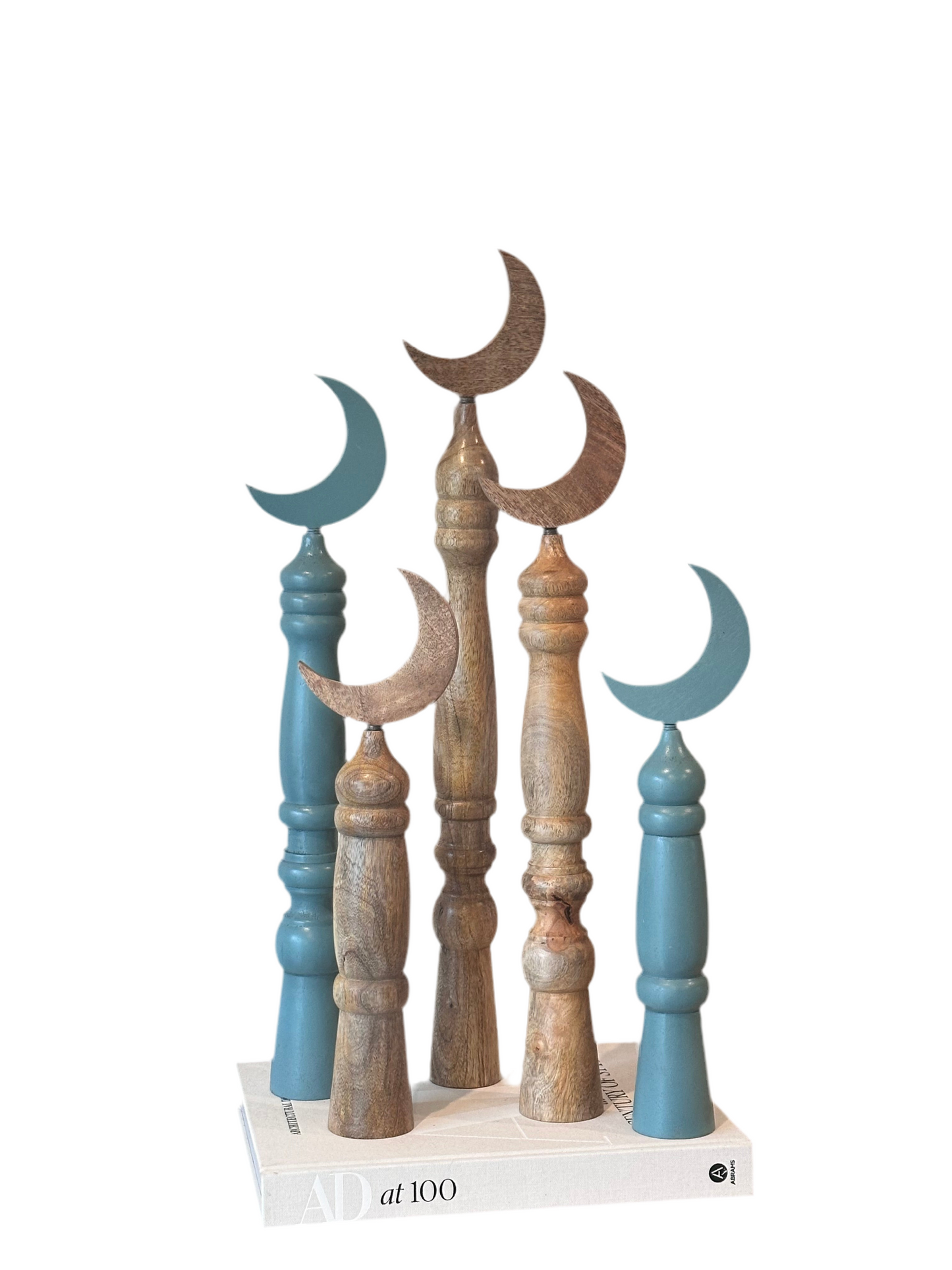Ramadan Crescent Wooden Stand _ Set of 3