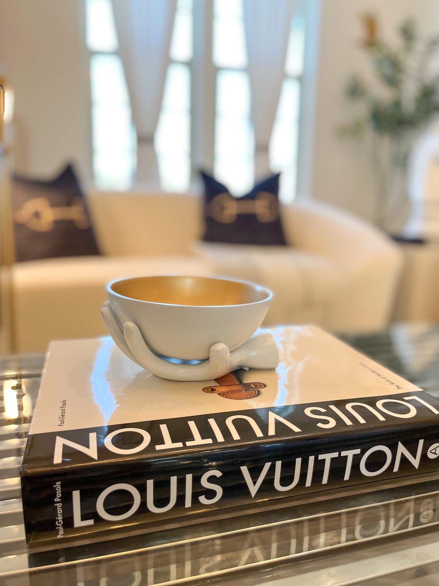 White and Gold Decorative Bowl