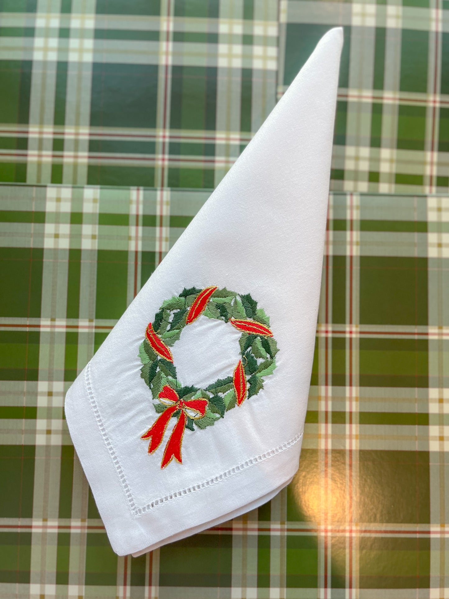 Christmas Wreath Napkins Set of 4
