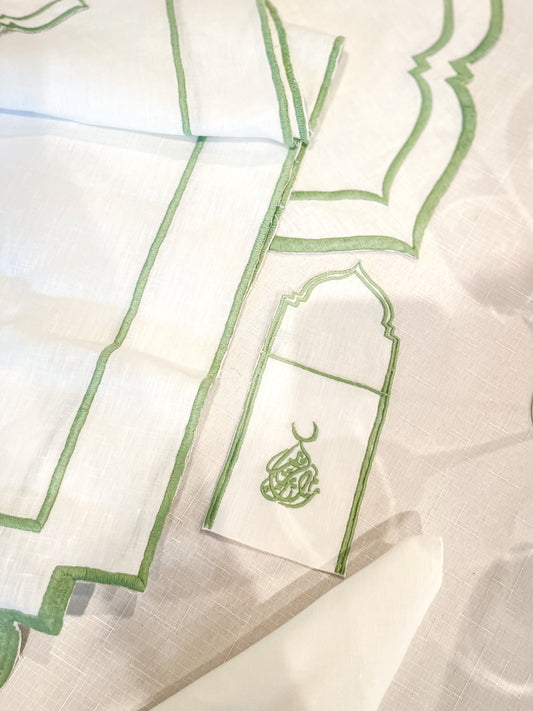 Ramadan Kareem Linen Cutlery Bag - Set of 4