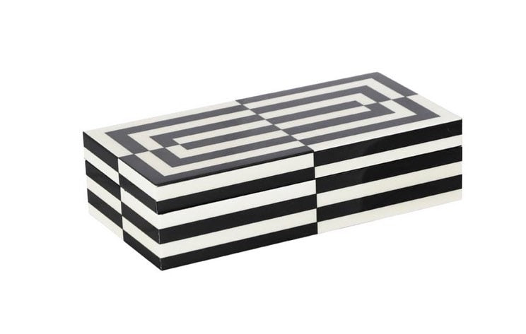 Black and White Mina Decorative Box