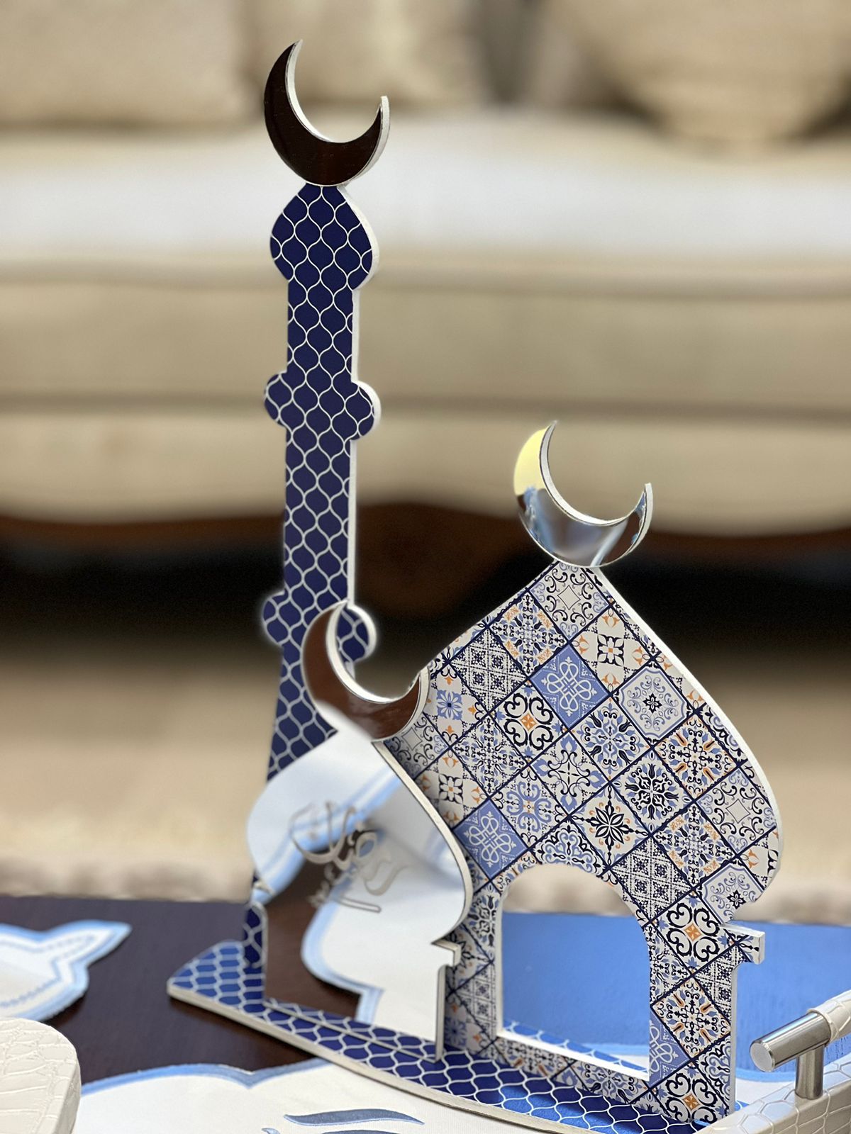Ramadan Moroccan Mosaic Mosque & tall Maathaneh Set