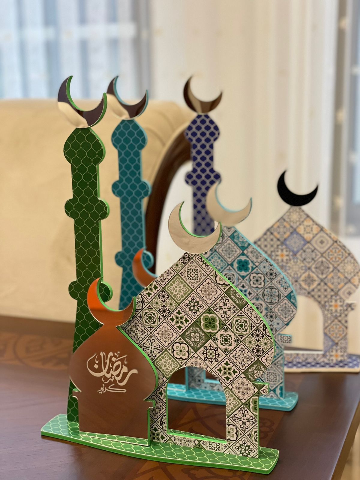 Ramadan Moroccan Mosaic Mosque & tall Maathaneh Set