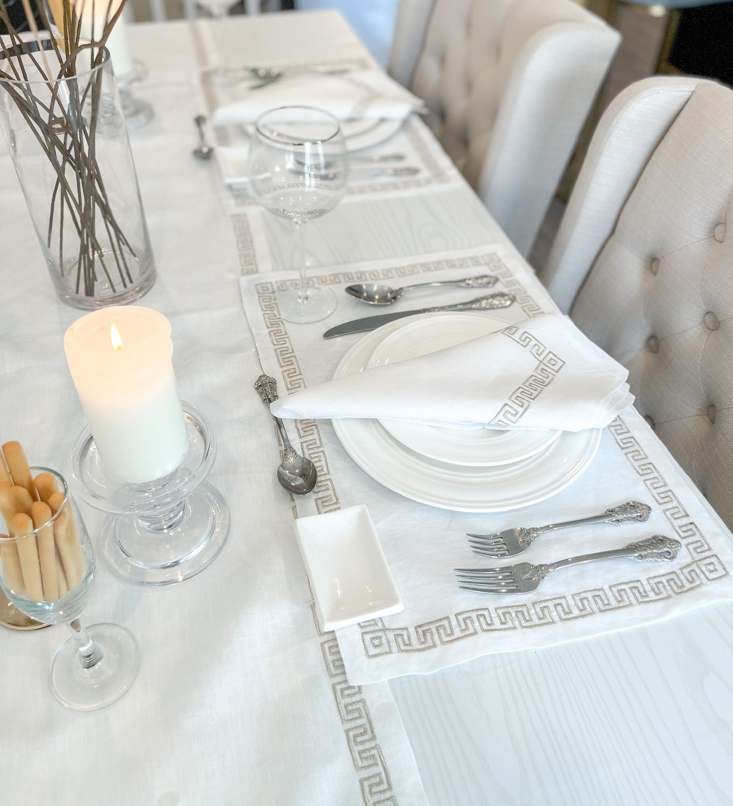 Royal Table Linen Ivory Set
