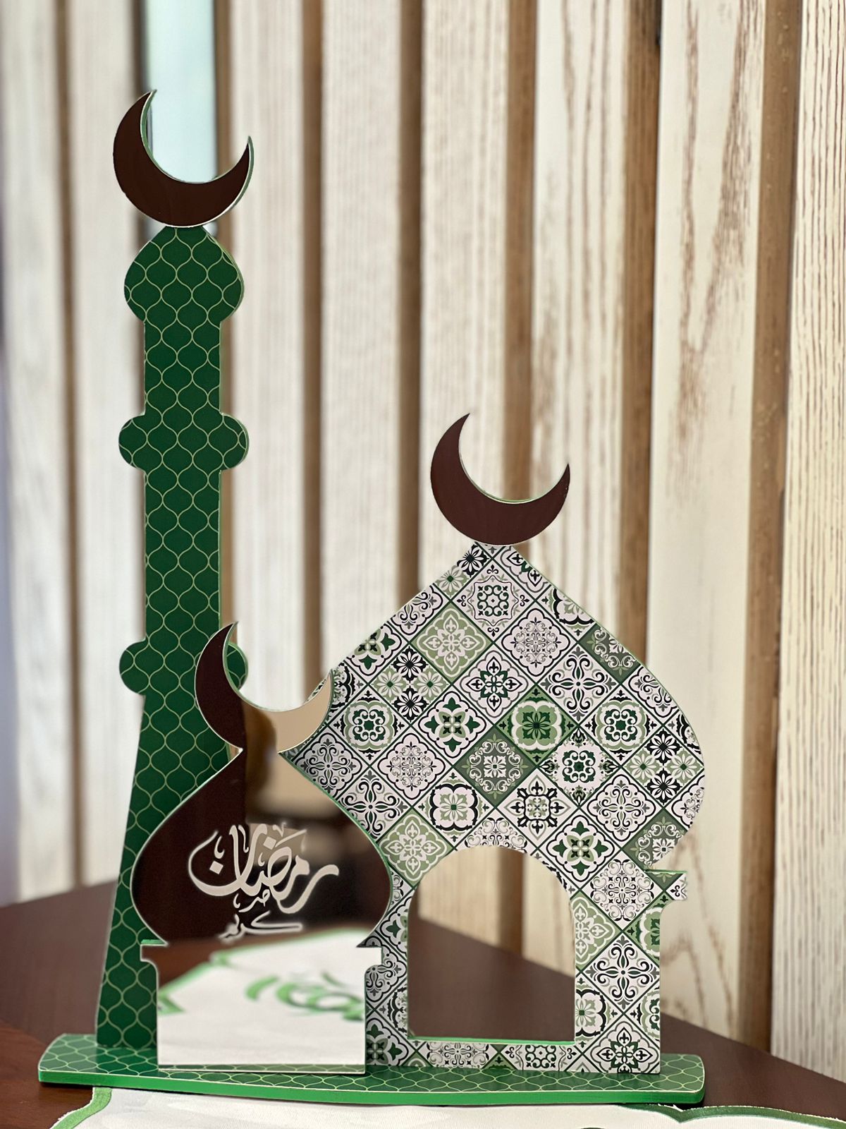 Ramadan Moroccan Mosaic Mosque & tall Maathaneh Set
